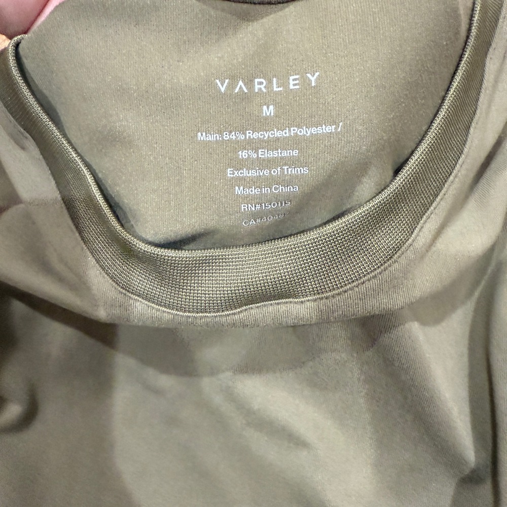 Varley Naples 31.5 Dress Ebony Olive Green Sleeveless Active Mini Dress M NWOT - Picture 2 of 8